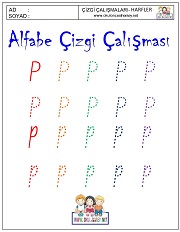 r harfi çizgi çalışması